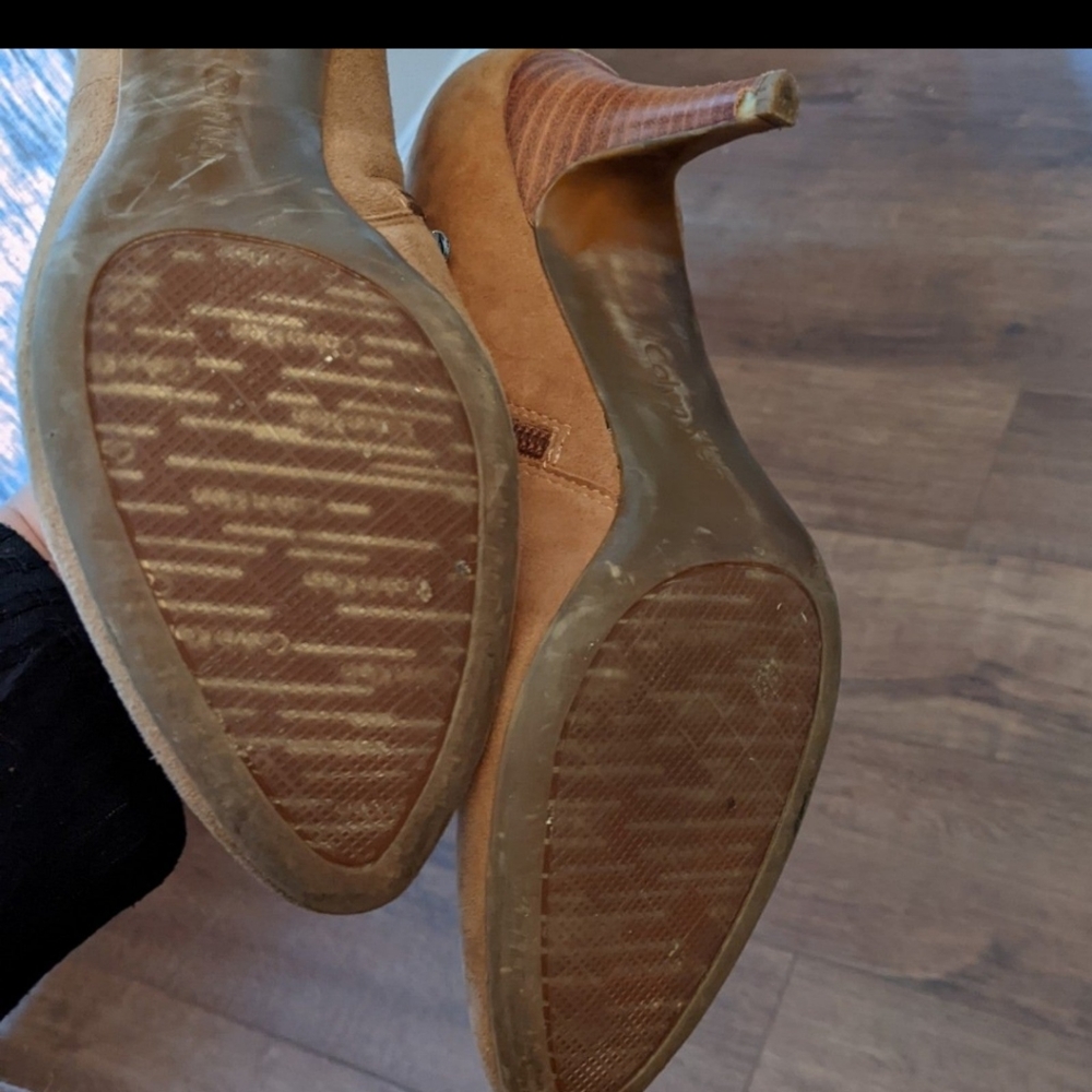 Calvin Klein high heeled booties tan women's 8 - Picture 7 of 7